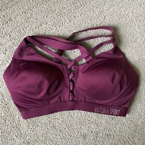 Victoria's Secret Plum Strappy Wireless Sports Bra
